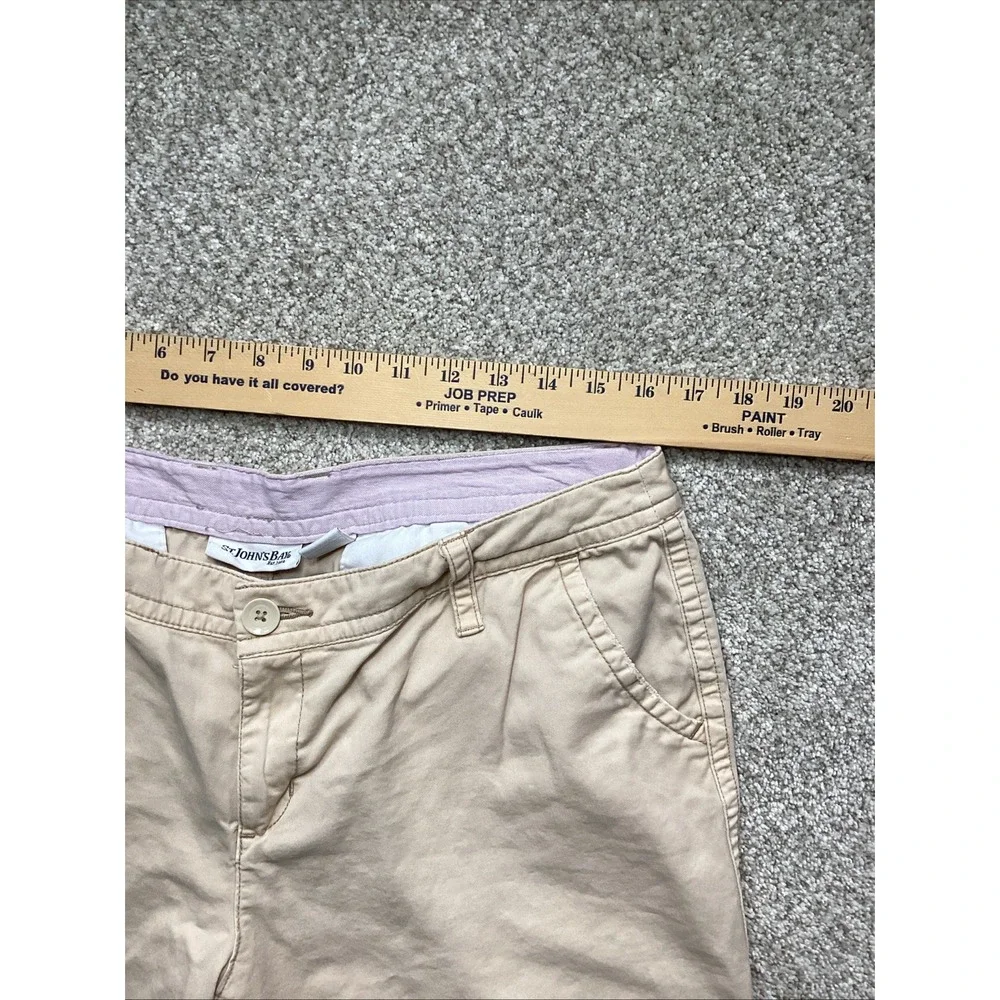 St John's Bay Women Capri Beige Pant Size 12 Petite